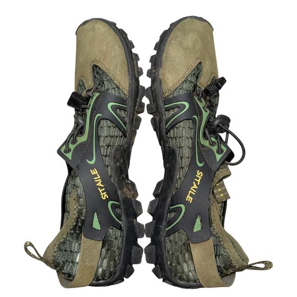 SITAILE Shoes Mens Size 6 Green Black Water Hiking Quick Lace Mesh Aqua 9321 - Picture 1 of 10